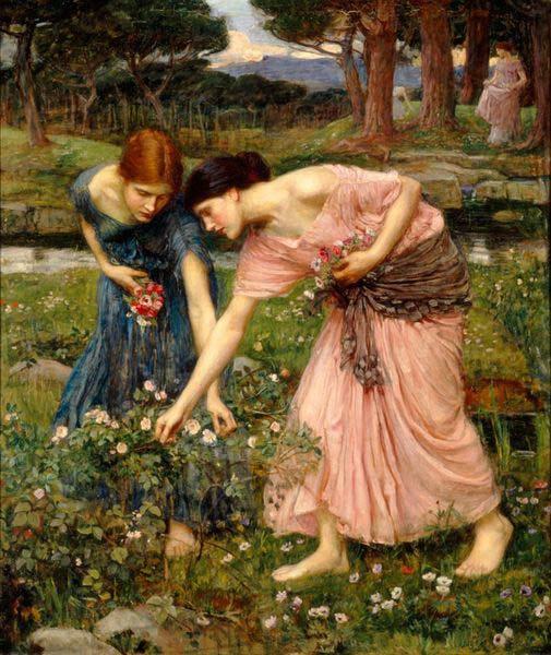 John William Waterhouse Gather Ye Rosebuds While Ye May China oil painting art